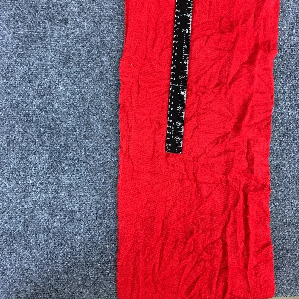 Cejon Scarf Women One Size Red Good Tasseled Fringe Rectangular Knit Italy